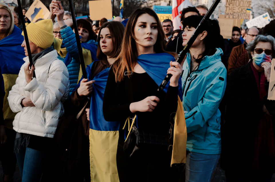 Rassemblement de soutien à l’Ukraine. Le 5 mars 2022